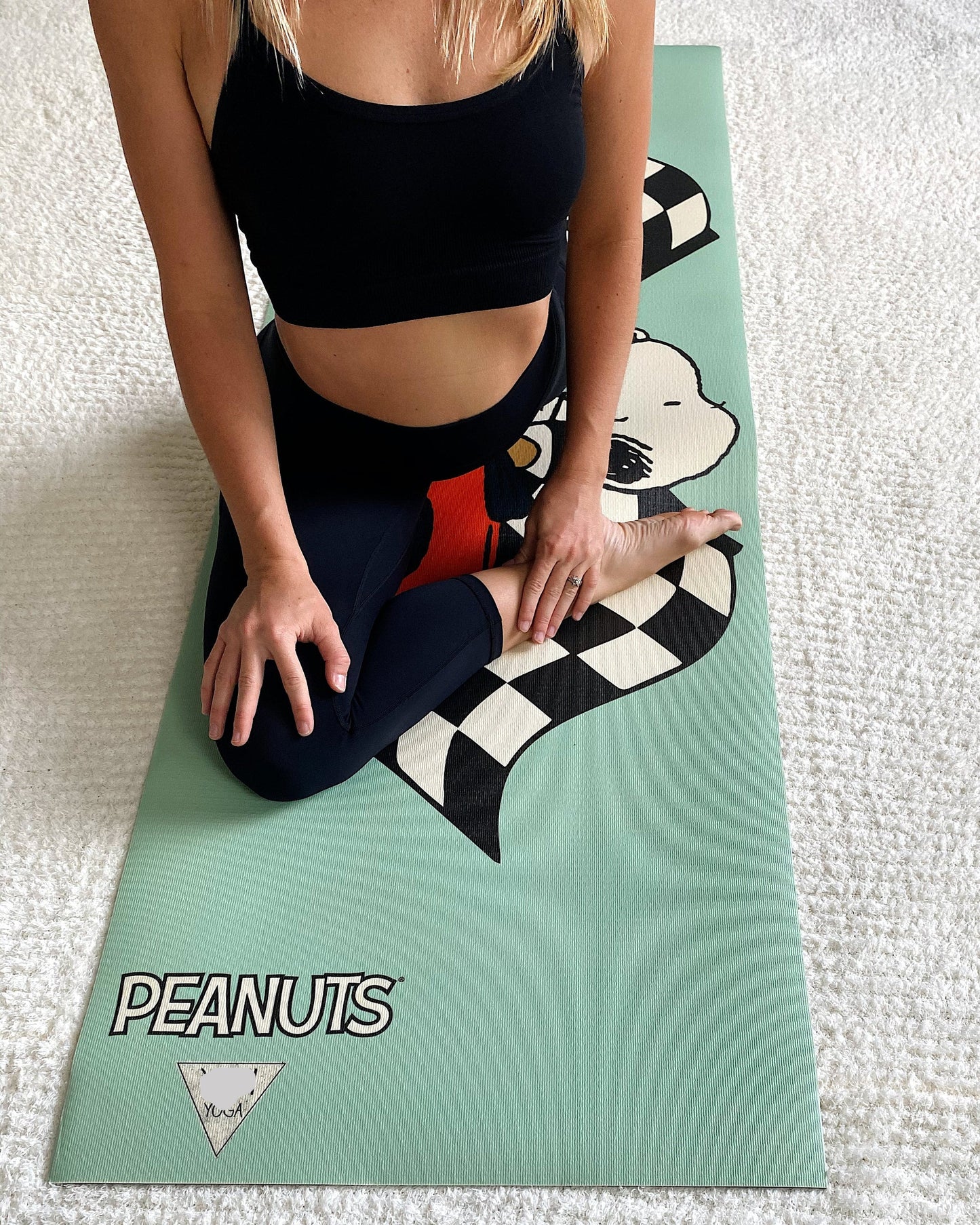 Yoga Mat Peanuts Snoopy Race Car